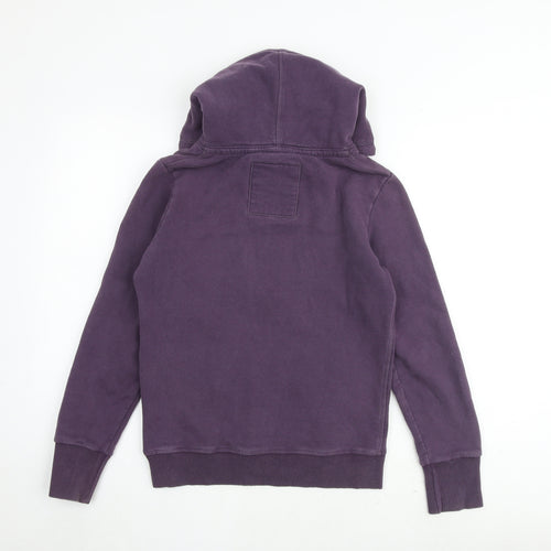 Superdry Womens Purple Cotton Pullover Hoodie Size S Pullover