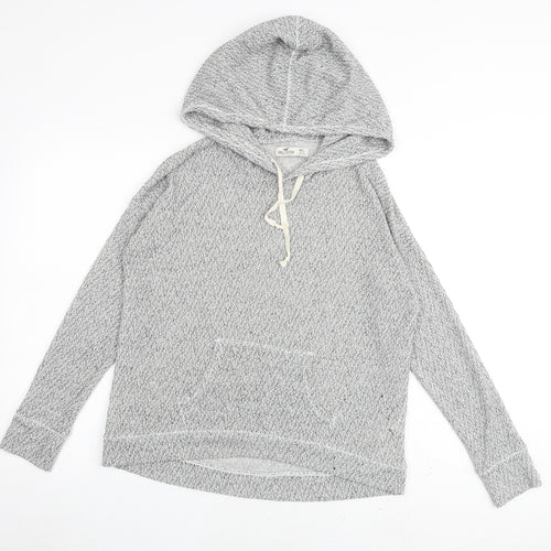 Hollister Mens Grey Polyester Pullover Hoodie Size M