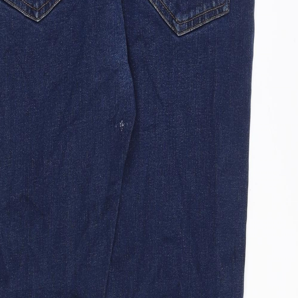 NEXT Mens Blue Cotton Straight Jeans Size 34 in L30 in Slim Zip