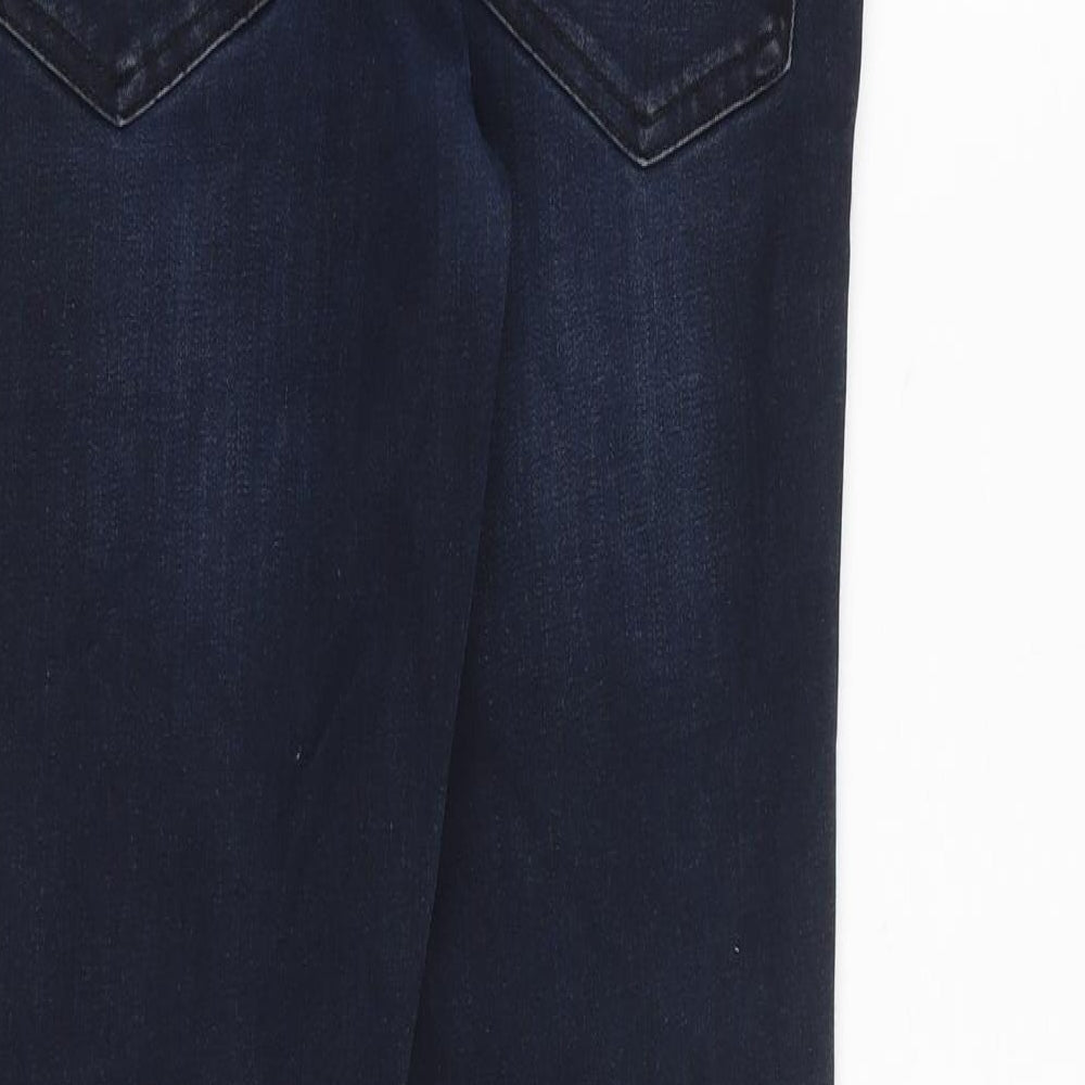 Burton Mens Blue Cotton Skinny Jeans Size 30 in L30 in Extra-Slim Zip