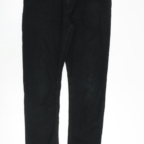 Denim & Co. Mens Green Cotton Straight Jeans Size 32 in L32 in Regular Zip
