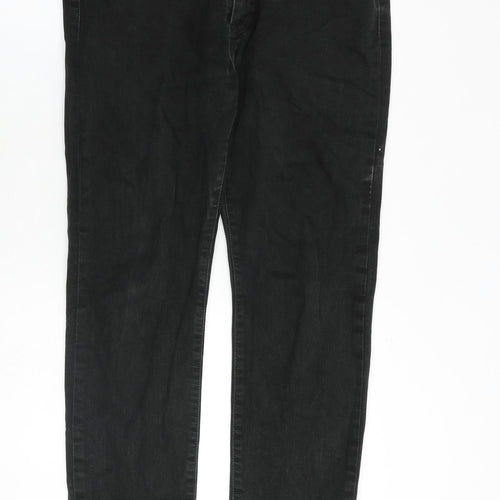 Levi's Mens Black Cotton Straight Jeans Size 34 in L32 in Regular Zip