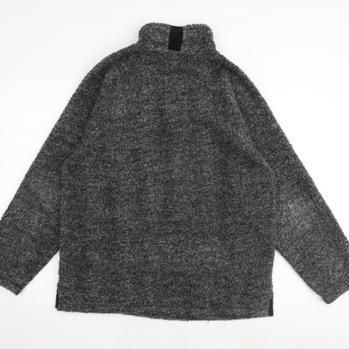 Crosshatch Mens Grey Polyester Pullover Sweatshirt Size M - Quarter-Zip