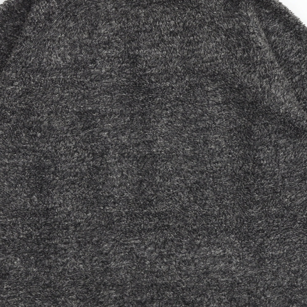 Crosshatch Mens Grey Polyester Pullover Sweatshirt Size M - Quarter-Zip