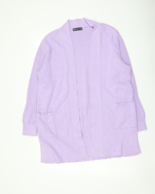 Marks and Spencer Womens Purple V-Neck Viscose Cardigan Jumper Size 16