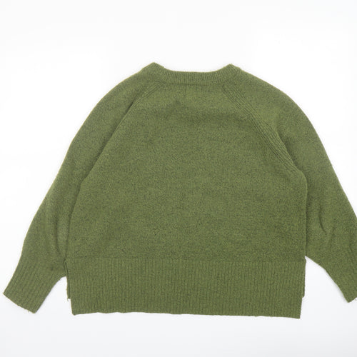 River Island Womens Green Crew Neck Polyester Pullover Jumper Size S