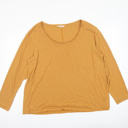 Per Una Womens Brown Modal Basic T-Shirt Size 20 Scoop Neck