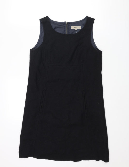 KEW Womens Blue Polyester Tank Dress Size 10 Round Neck Zip