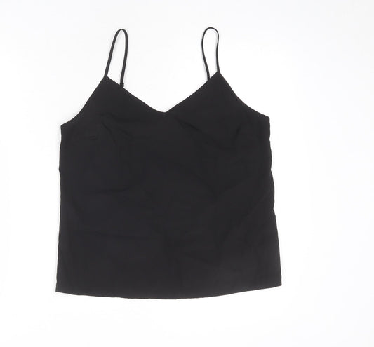 Marks and Spencer Womens Black Polyester Camisole Tank Size 10 Sweetheart