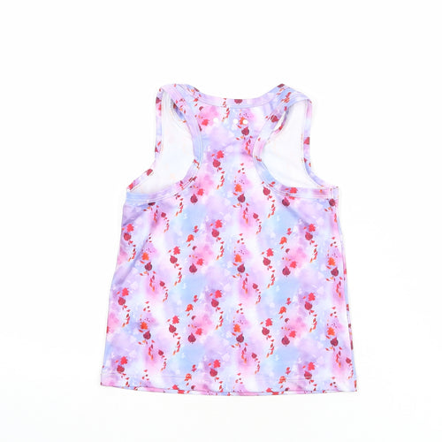 Souluxe Girls Multicoloured Geometric Polyester Basic Tank Size 2-3 Years Round Neck Pullover