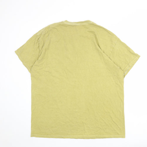 Urban Outfitters Womens Green Polyester Basic T-Shirt Size M Crew Neck - Humanity