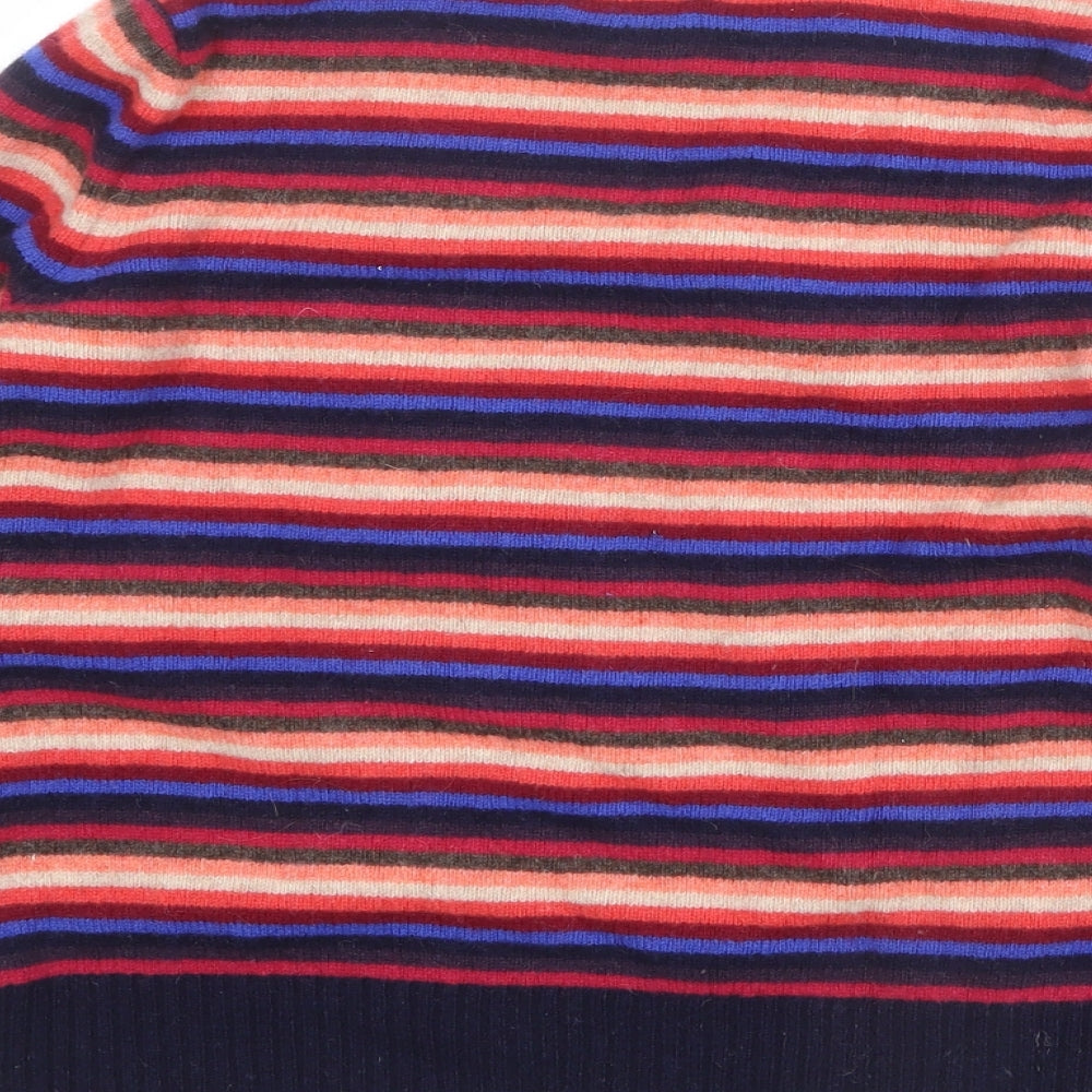 Gap Womens Multicoloured Crew Neck Striped Wool Pullover Jumper Size M