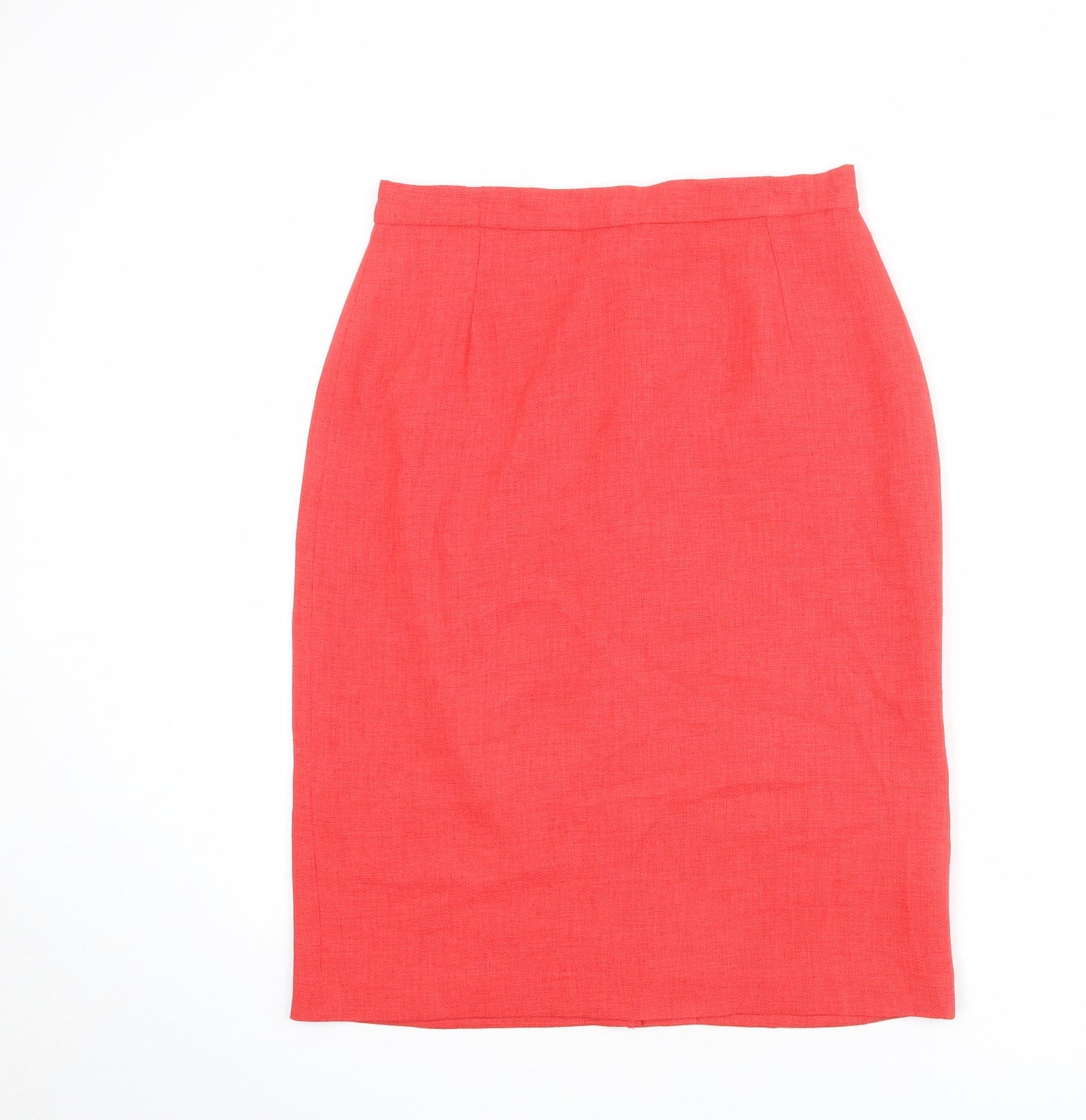 Eastex Womens Red Polyester Straight & Pencil Skirt Size 12 Zip