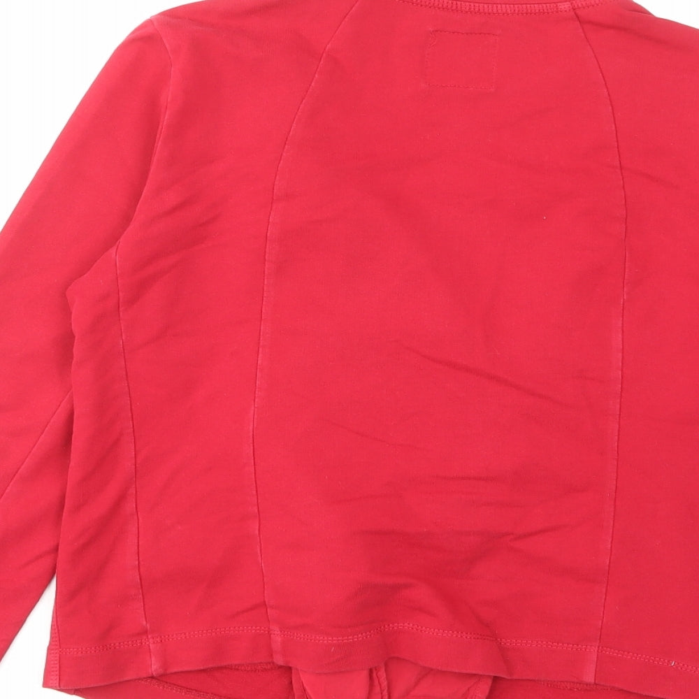 Sandwich Womens Red Cotton Full Zip Sweatshirt Size M Zip