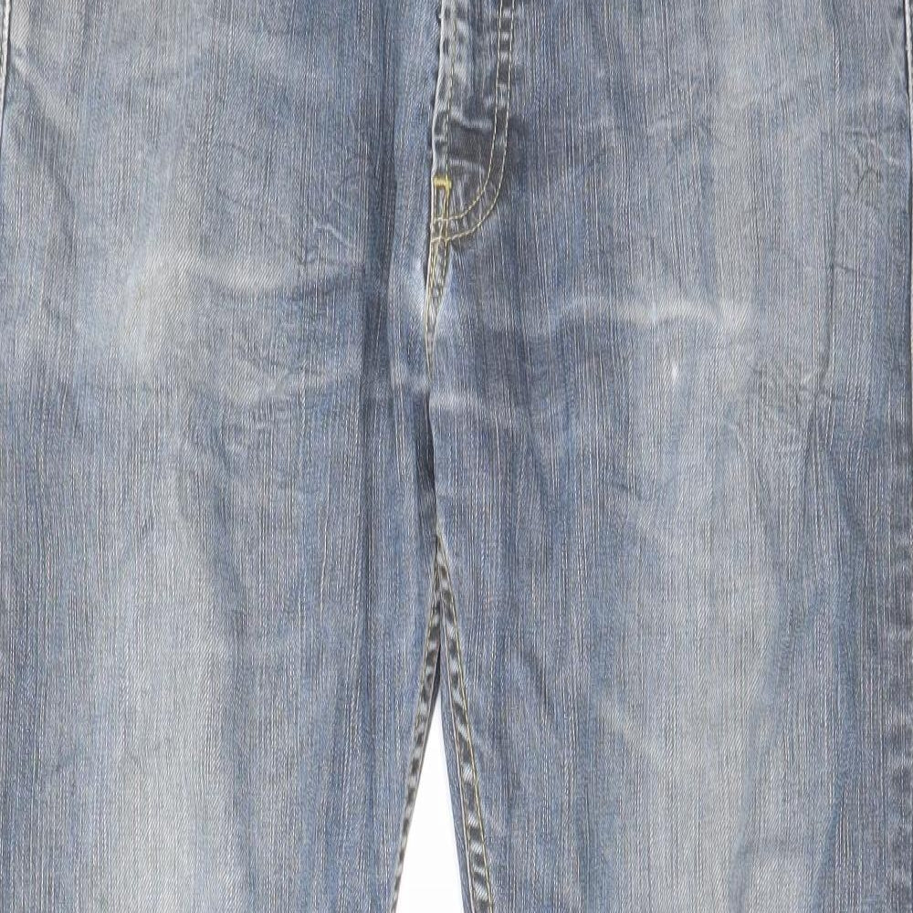 Levi's Mens Blue Cotton Straight Jeans Size 34 in L32 in Regular Zip - 506