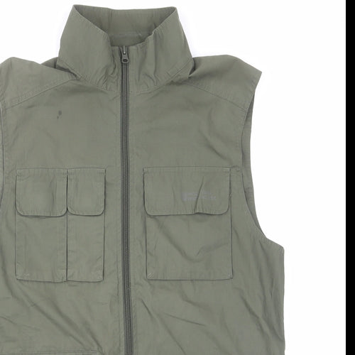 Mountain Warehouse Mens Green Gilet Jacket Size S Zip - Fishing Vest