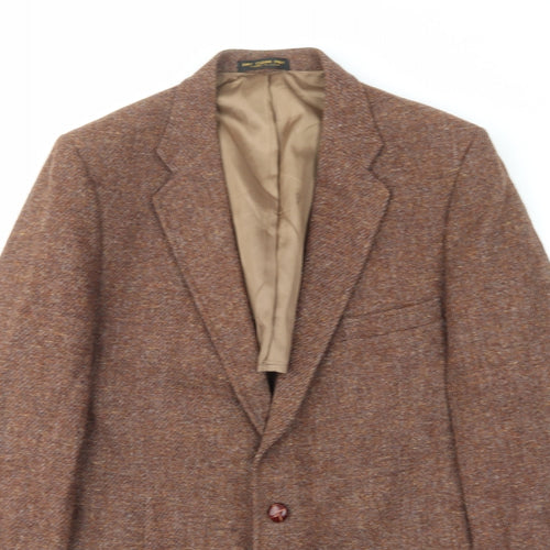 Anderson Little Mens Brown Wool Jacket Blazer Size 44 Regular