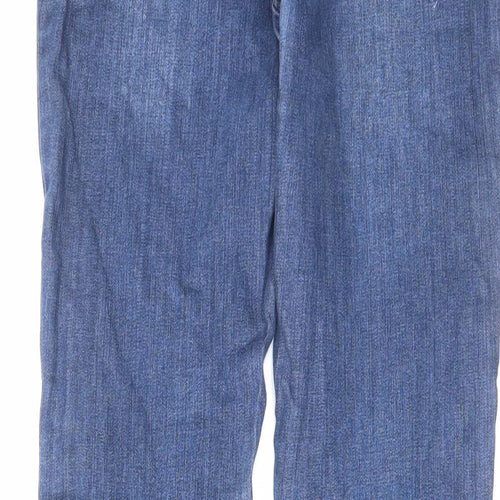 Mint Velvet Womens Blue Cotton Skinny Jeans Size 10 L30 in Regular Zip