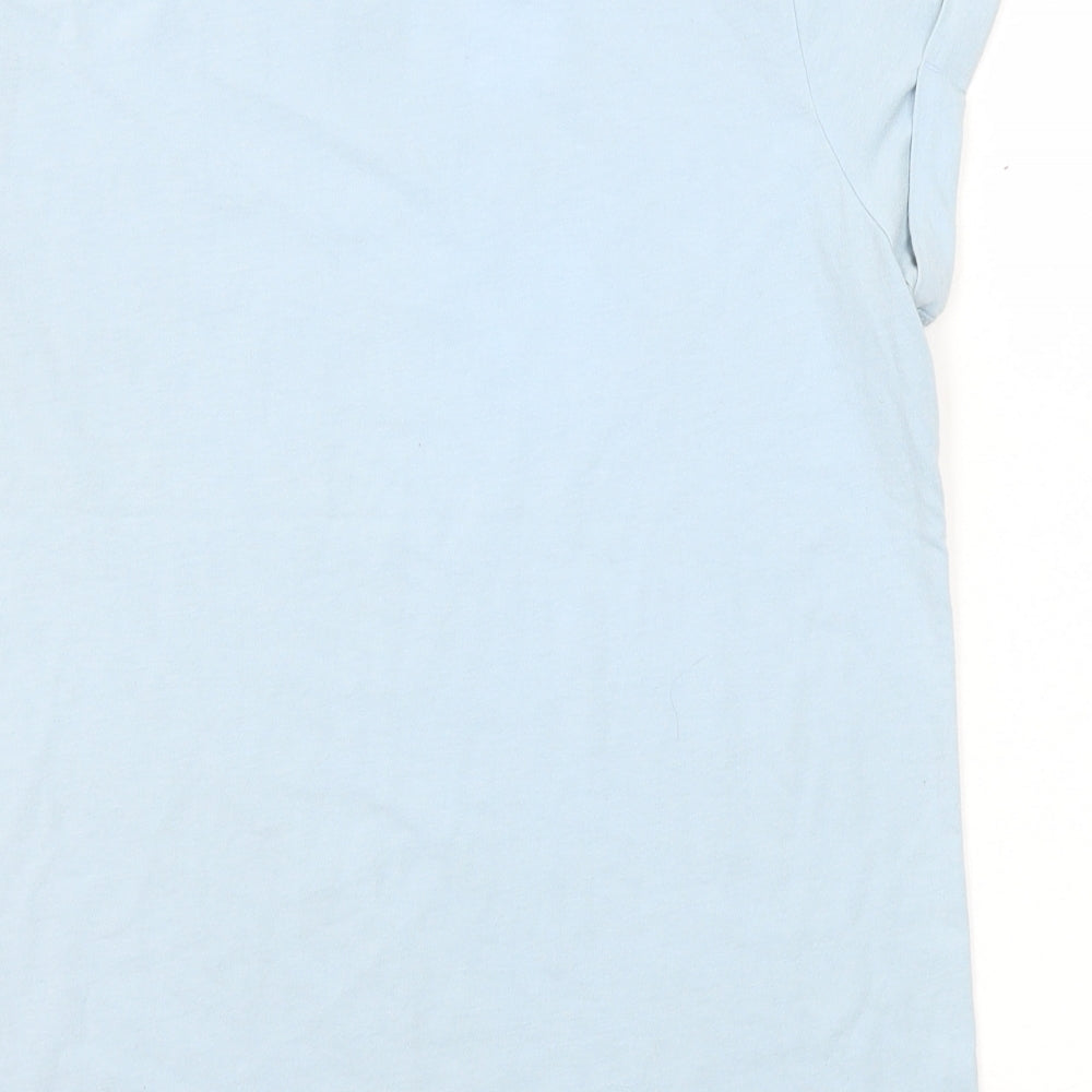Jack Wills Womens Blue Cotton Basic T-Shirt Size 8 Crew Neck - Jack Wills Logo
