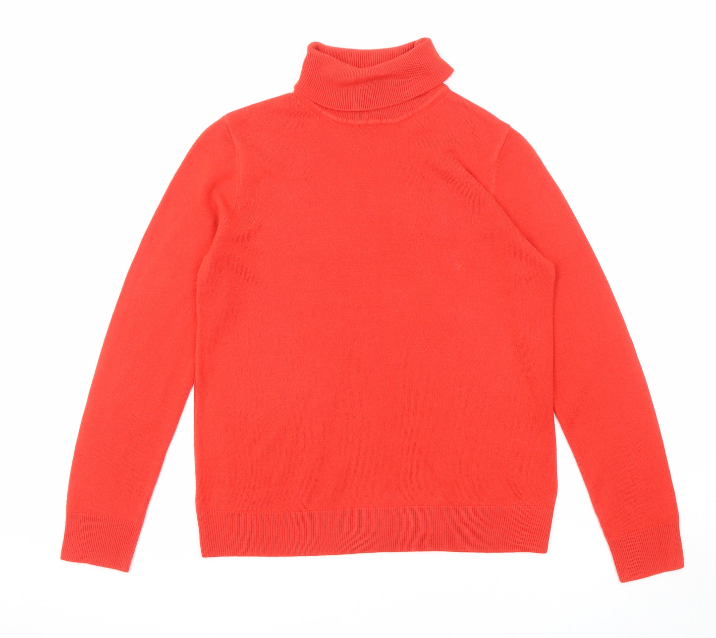 Marks and Spencer Womens Red Roll Neck Acrylic Pullover Jumper Size 12