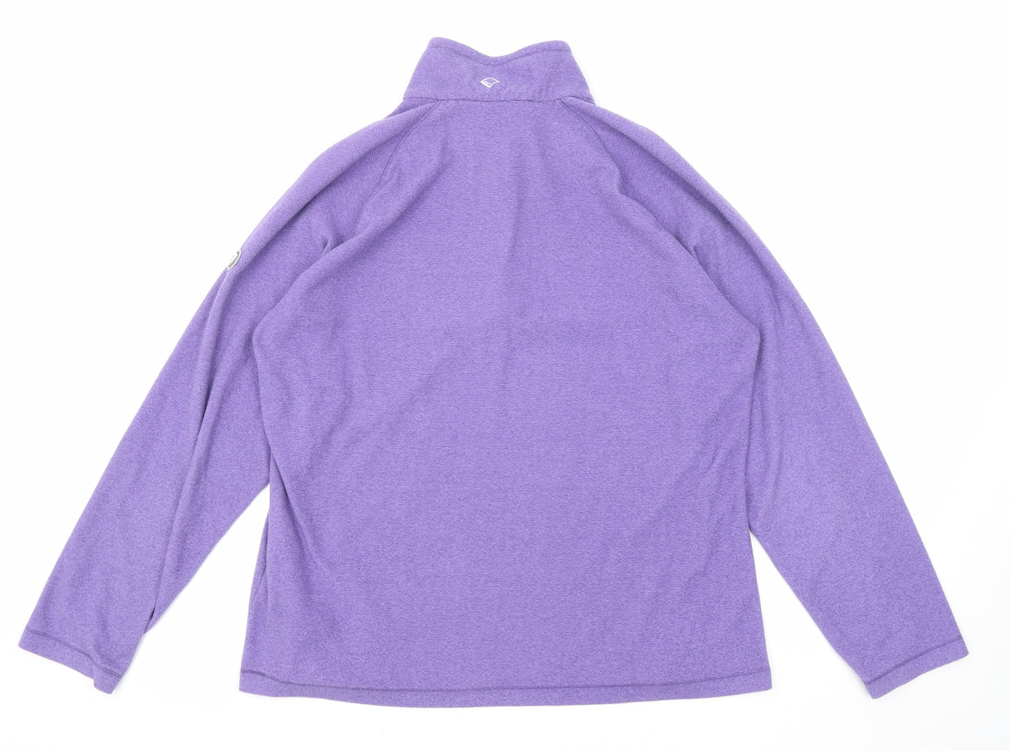 Regatta Womens Purple Polyester Pullover Sweatshirt Size 16 Zip - Quarter-Zip