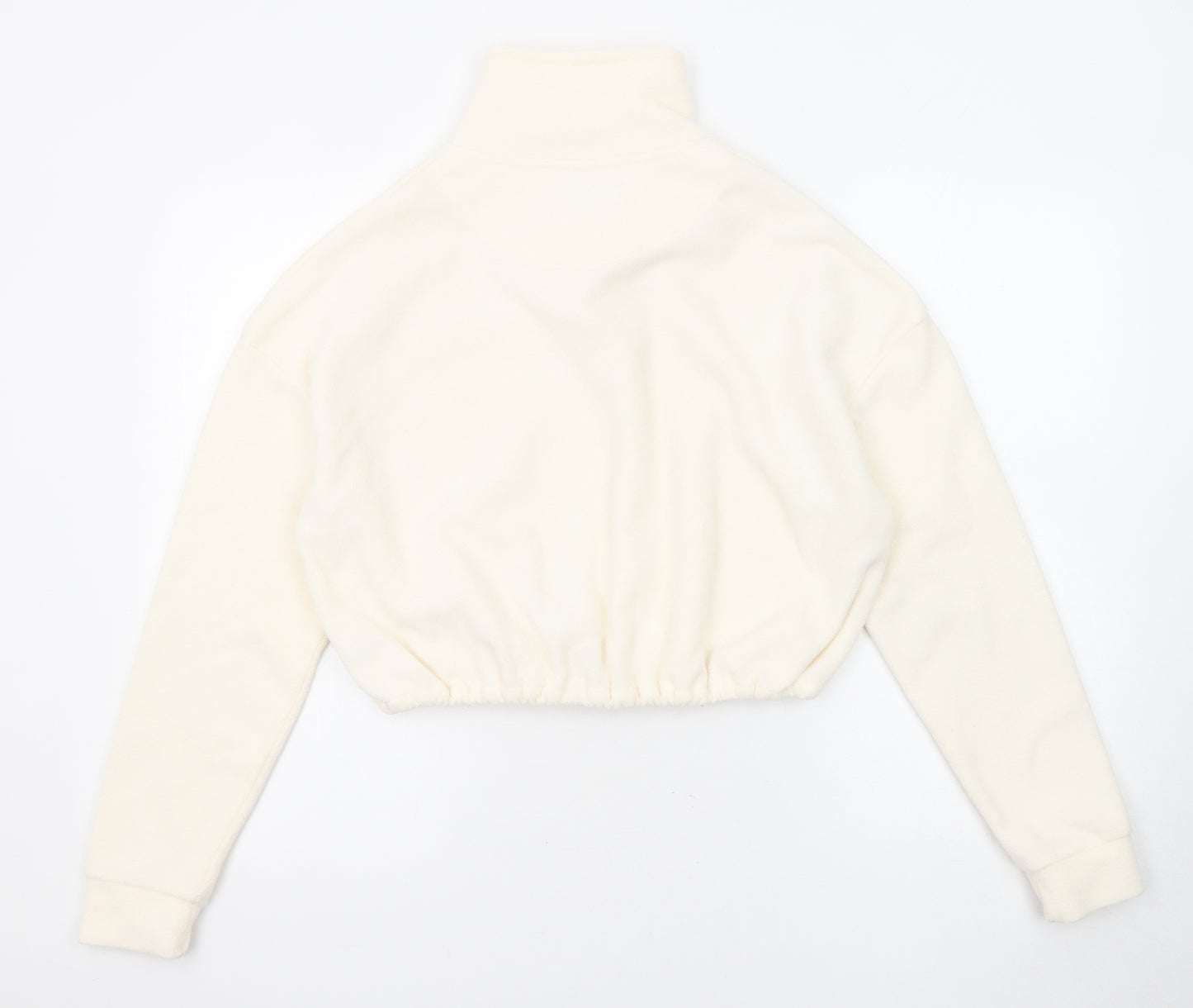 Brave Soul Womens Ivory Polyester Pullover Sweatshirt Size XS Zip - Quarter-Zip