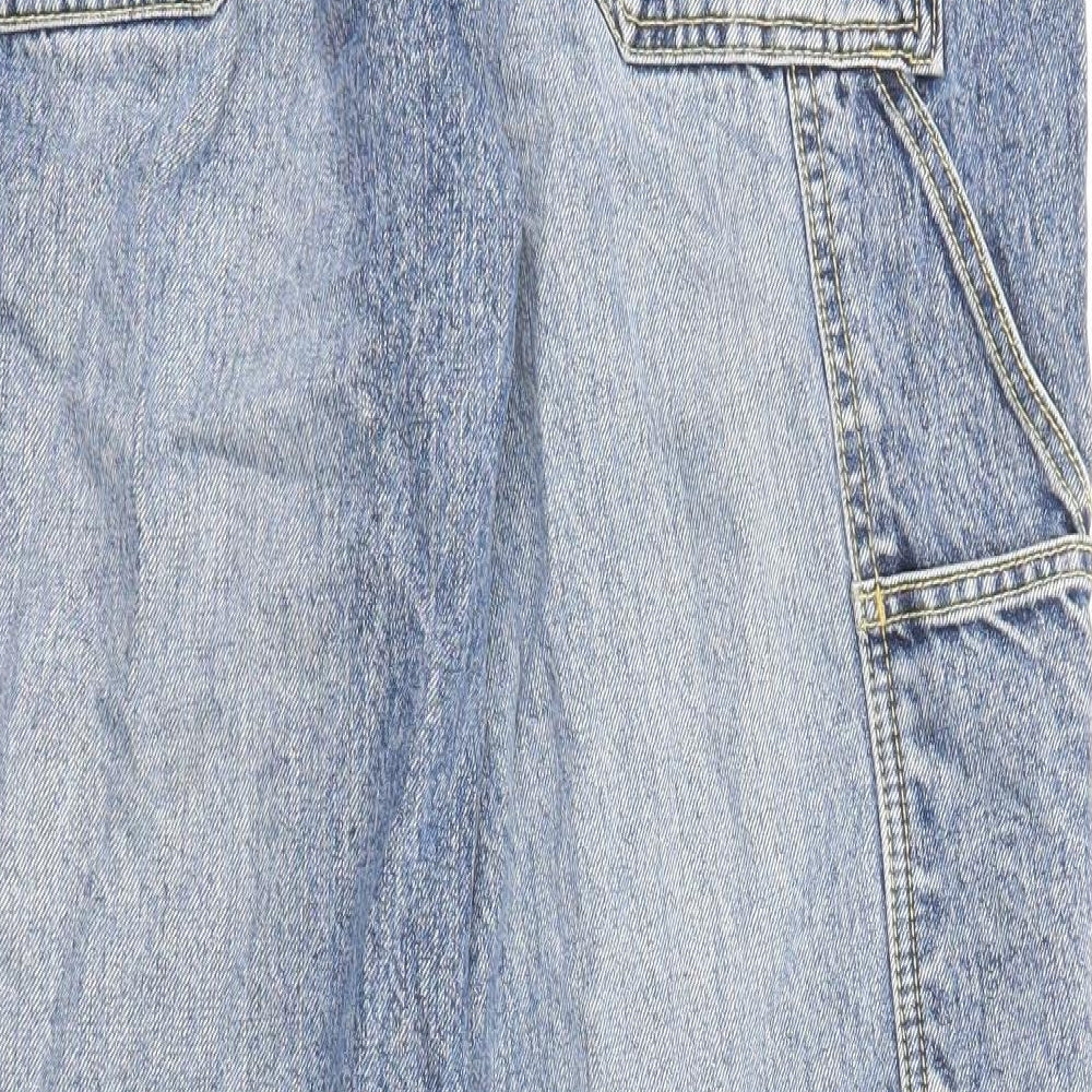 US Polo Assn. Mens Blue Cotton Wide-Leg Jeans Size 32 in L30 in Regular Zip - Logo