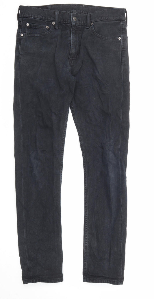 Levi's Mens Blue Cotton Skinny Jeans Size 32 in L32 in Regular Zip