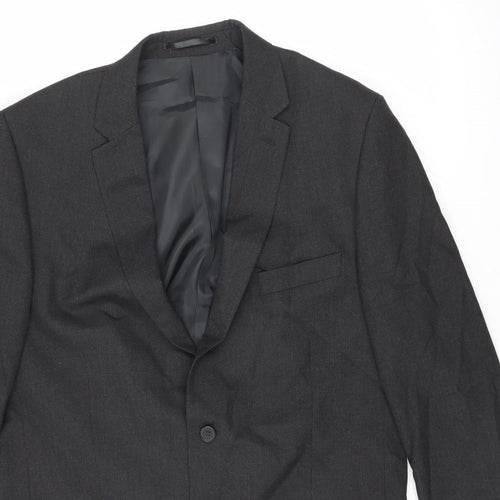 Karl Jackson Mens Black Polyester Jacket Suit Size 44 Regular
