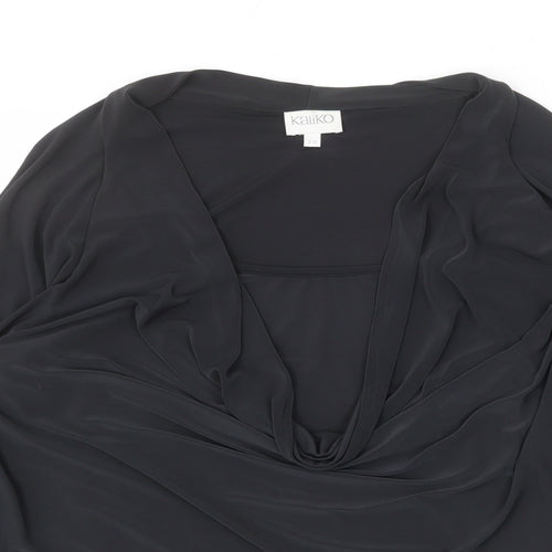 Kaliko Womens Grey Polyester Basic Blouse Size 20 Cowl Neck