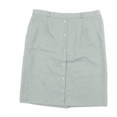 Berkertex Womens Green Polyester A-Line Skirt Size 18