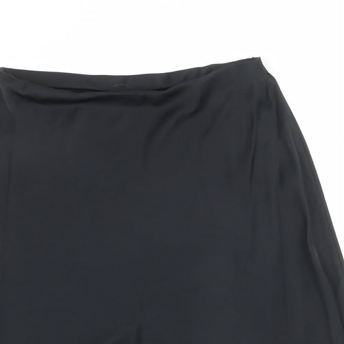 Marks and Spencer Womens Black Polyester Flare Skirt Size 18