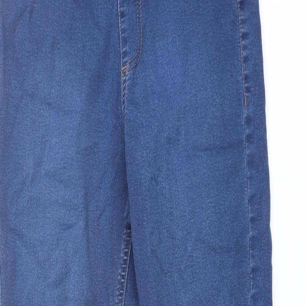 Marks and Spencer Womens Blue Cotton Skinny Jeans Size 10 L26 in Regular