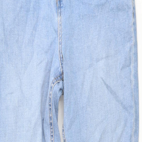 Denim & Co. Womens Blue Cotton Skinny Jeans Size 10 L26 in Regular Button