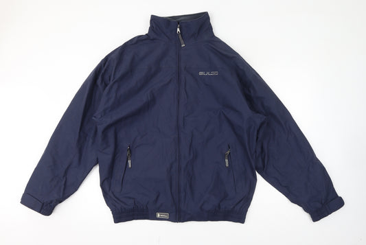 Gul Mens Blue Jacket Coat Size L Zip - Zipped Pockets Logo