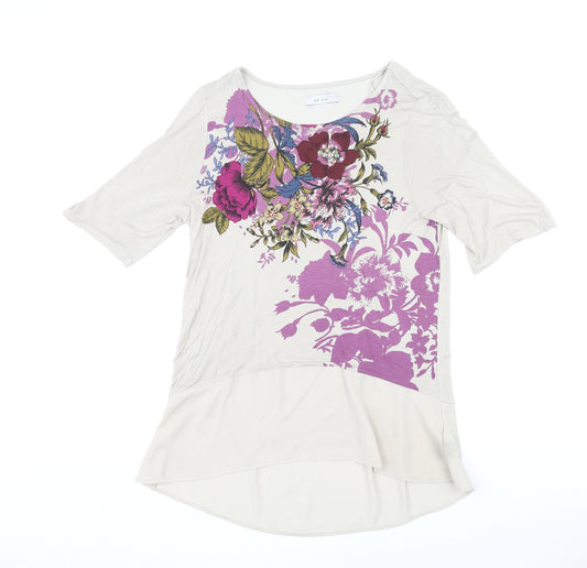 Per Una Womens Multicoloured Viscose Basic T-Shirt Size 12 Round Neck
