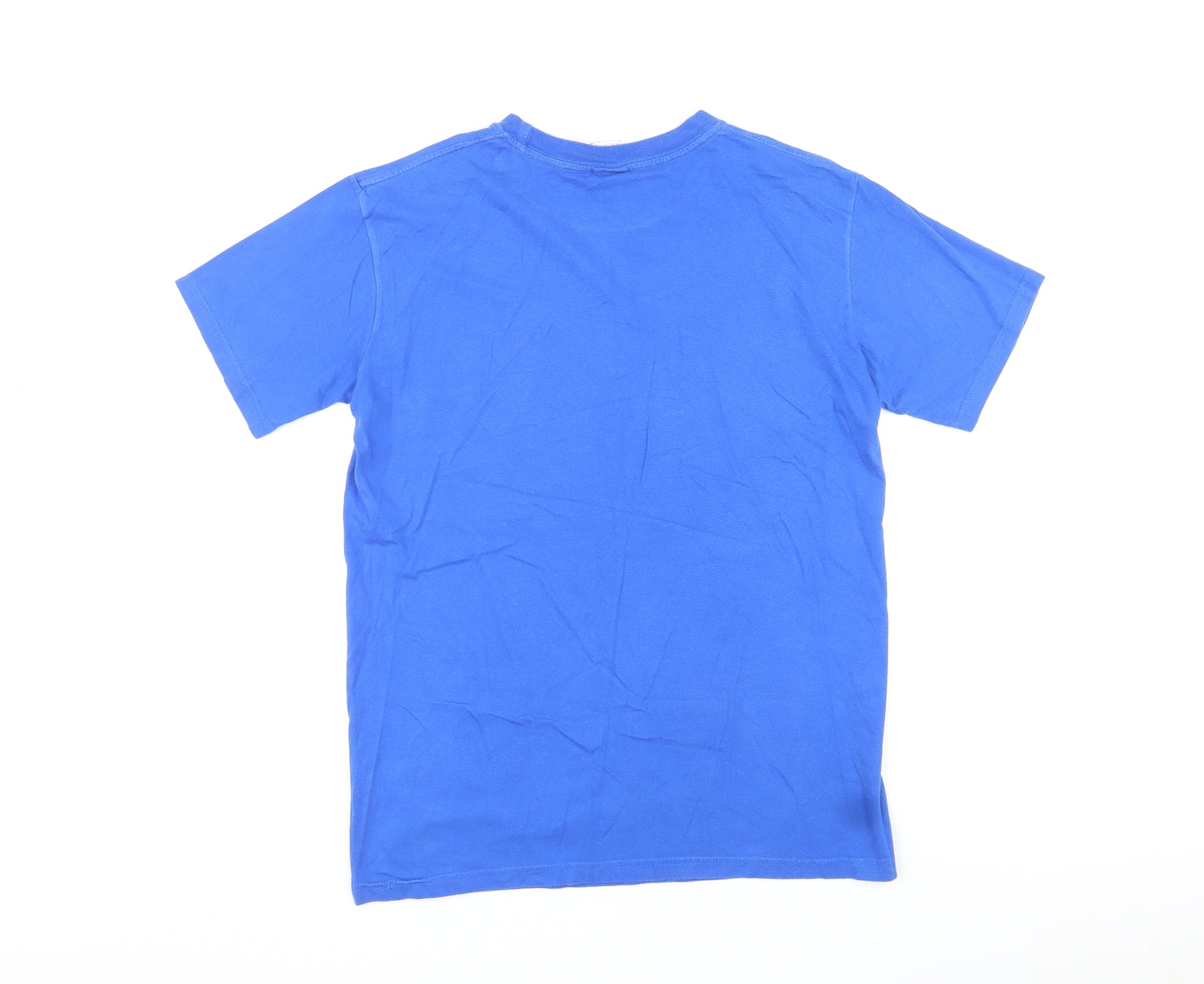 Gildan Mens Blue Cotton T-Shirt Size M Round Neck - Cali Dreaming