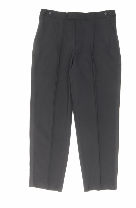 Pierre Cardin Mens Black Polyester Trousers Size 38 in L32 in Regular Hook & Eye