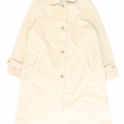 Goldix Womens Beige Overcoat Coat Size 14 Button