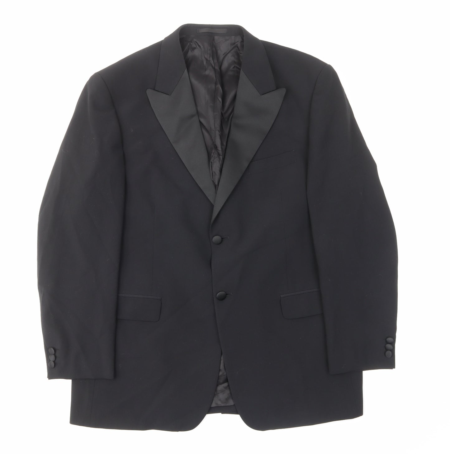 Pierre Cardin Mens Black Polyester Jacket Suit Jacket Size 44 Regular