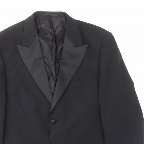 Pierre Cardin Mens Black Polyester Jacket Suit Jacket Size 44 Regular