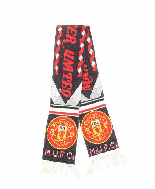 Manchester United Boys Multicoloured Geometric Acrylic Scarf One Size