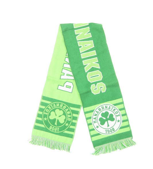 Panathinaikos Boys Green Geometric Knit Scarf One Size