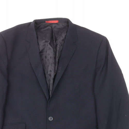 Skopes Mens Blue Wool Jacket Suit Jacket Size 44 Regular - Inside pockets