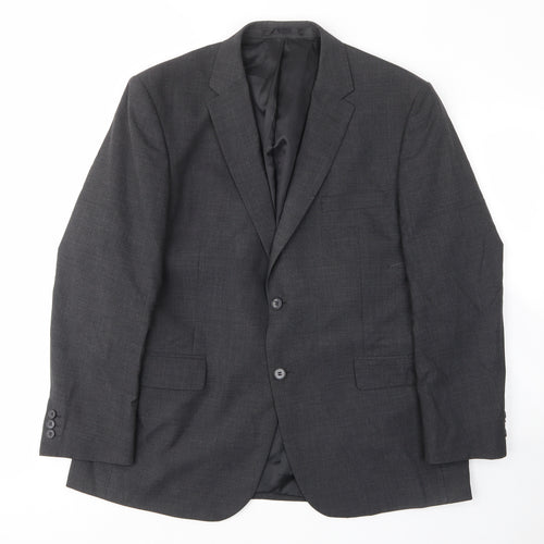 Debenhams Mens Grey Wool Jacket Suit Jacket Size 44 Regular - Inside pockets