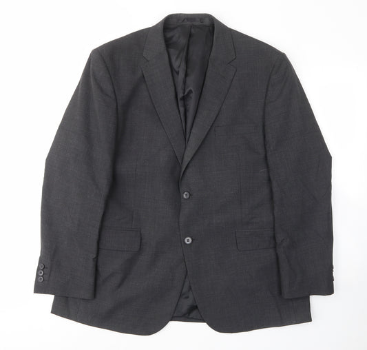 Debenhams Mens Grey Wool Jacket Suit Jacket Size 44 Regular - Inside pockets