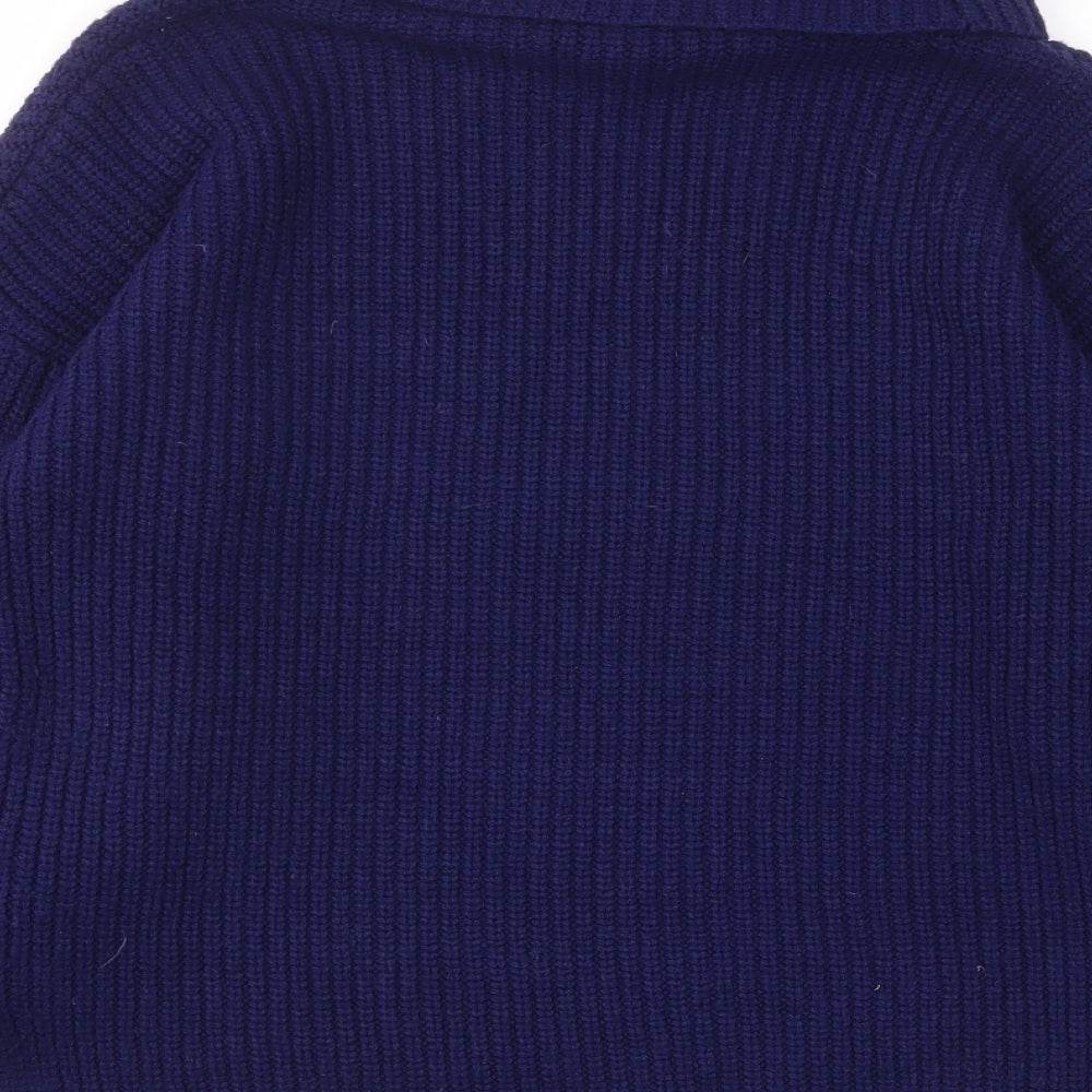 Phase Eight Womens Blue Roll Neck Acrylic Pullover Jumper Size S