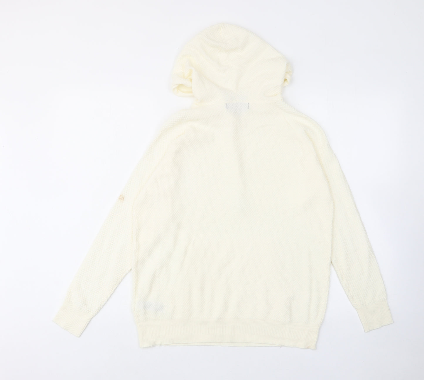Marks and Spencer Womens Ivory Viscose Pullover Hoodie Size S Pullover