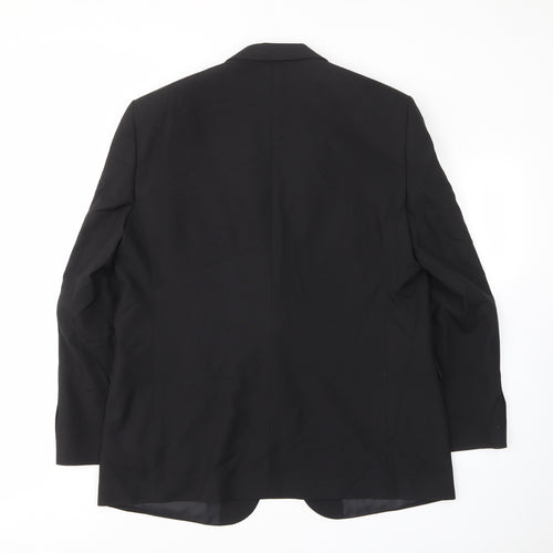 Marks and Spencer Mens Black Polyester Jacket Suit Jacket Size 44 Regular - Inside pockets