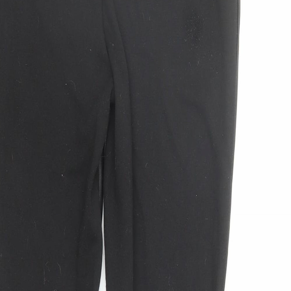 River Island Girls Black Polyester Carrot Trousers Size 11-12 Years L27 in Regular